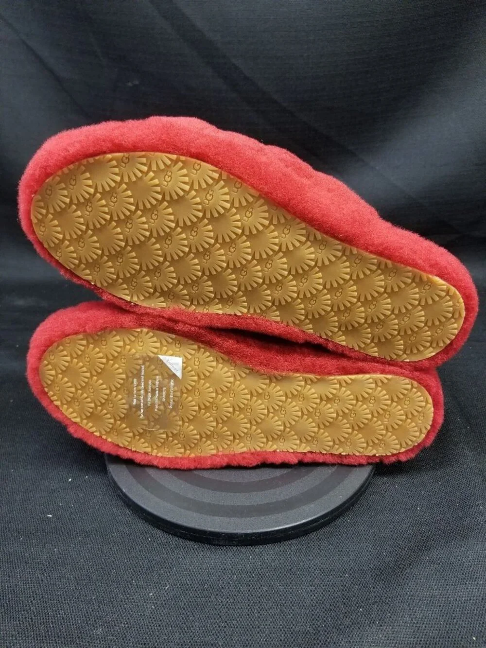 UGG Girls K Fluff Yeah Slippers Slides Soft Ribbon Red Size 6 NEW NO BOX!